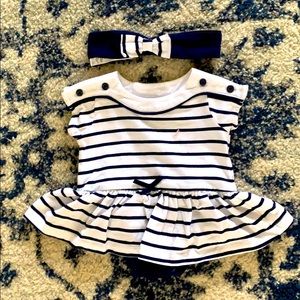 Nautica Outfit with Headband - 3/6 months